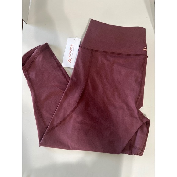 Anook‎ Athletics Ellie Maternity 23" Crop Leggings in Berry Heather - Picture 9 of 9
